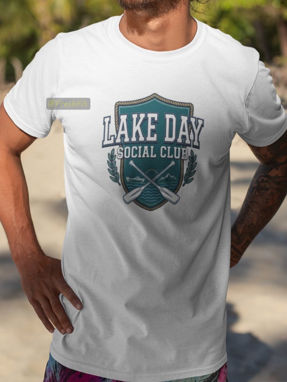 🆕Lake Day Social Club White T-Shirt Graphic Tee